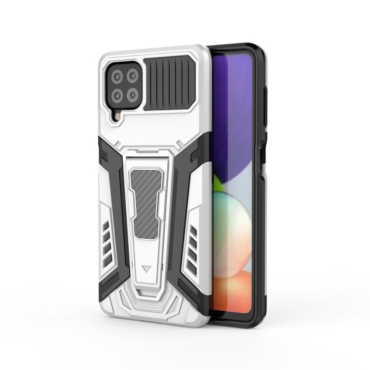 For Samsung Galaxy A22 4G War Chariot Series Armor All-inclusive Shockproof PC + TPU Protective Case with Invisible Holder