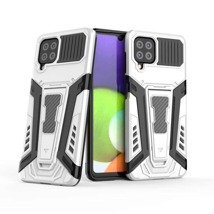 For Samsung Galaxy A22 4G War Chariot Series Armor All-inclusive Shockproof PC + TPU Protective Case with Invisible Holder