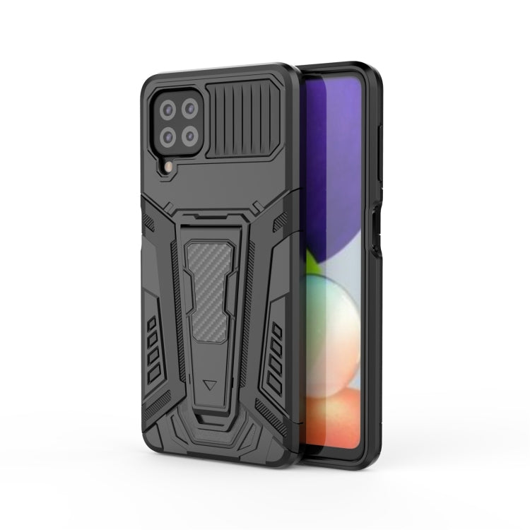 For Samsung Galaxy A22 4G War Chariot Series Armor All-inclusive Shockproof PC + TPU Protective Case with Invisible Holder