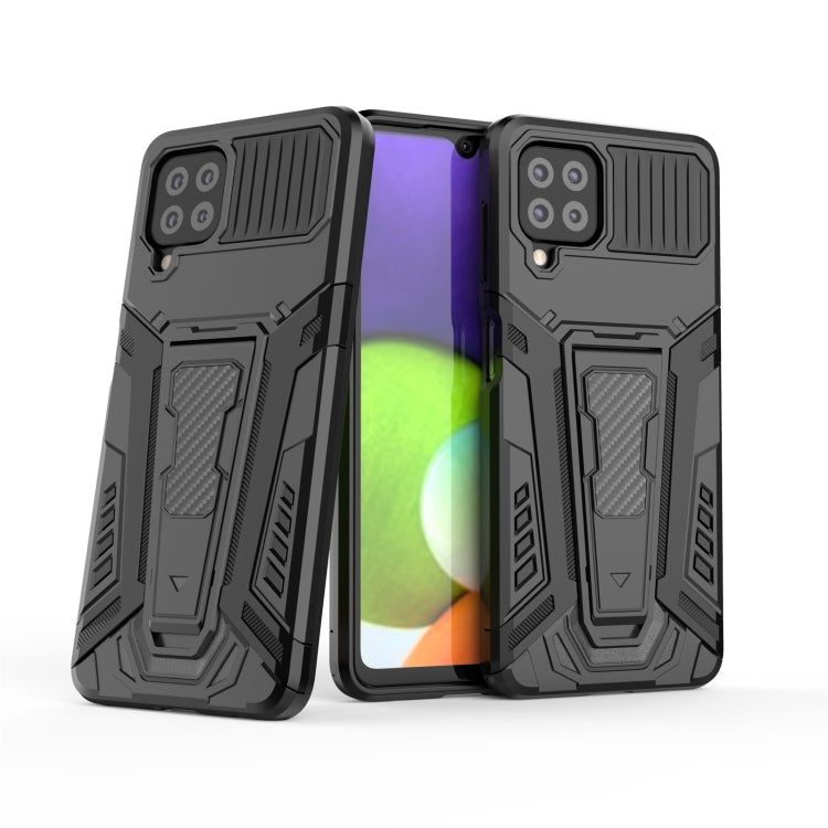 For Samsung Galaxy A22 4G War Chariot Series Armor All-inclusive Shockproof PC + TPU Protective Case with Invisible Holder