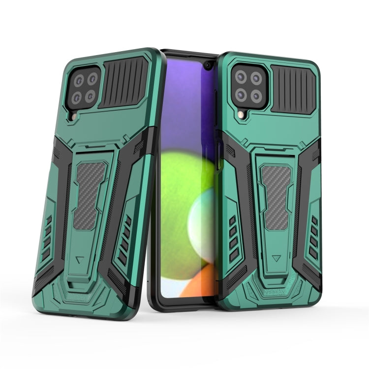 For Samsung Galaxy A22 4G War Chariot Series Armor All-inclusive Shockproof PC + TPU Protective Case with Invisible Holder