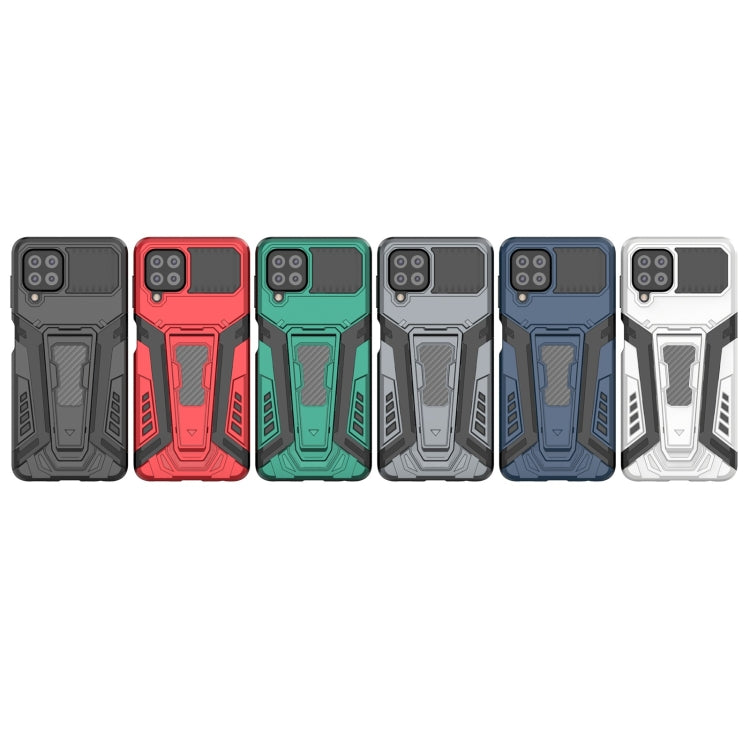 For Samsung Galaxy A22 4G War Chariot Series Armor All-inclusive Shockproof PC + TPU Protective Case with Invisible Holder