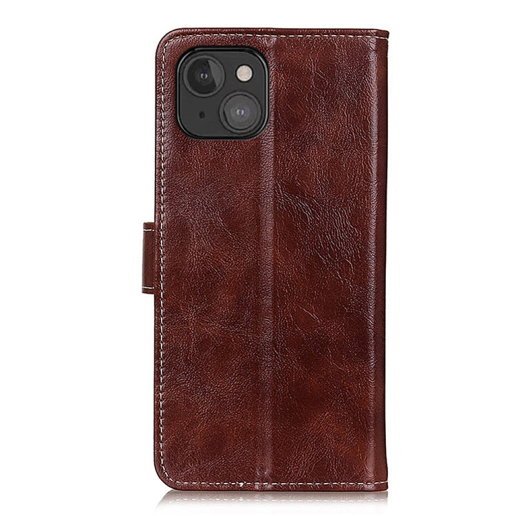 For iPhone 13 mini Retro Crazy Horse Texture Horizontal Flip Leather Case with Holder & Card Slots & Photo Frame & Wallet