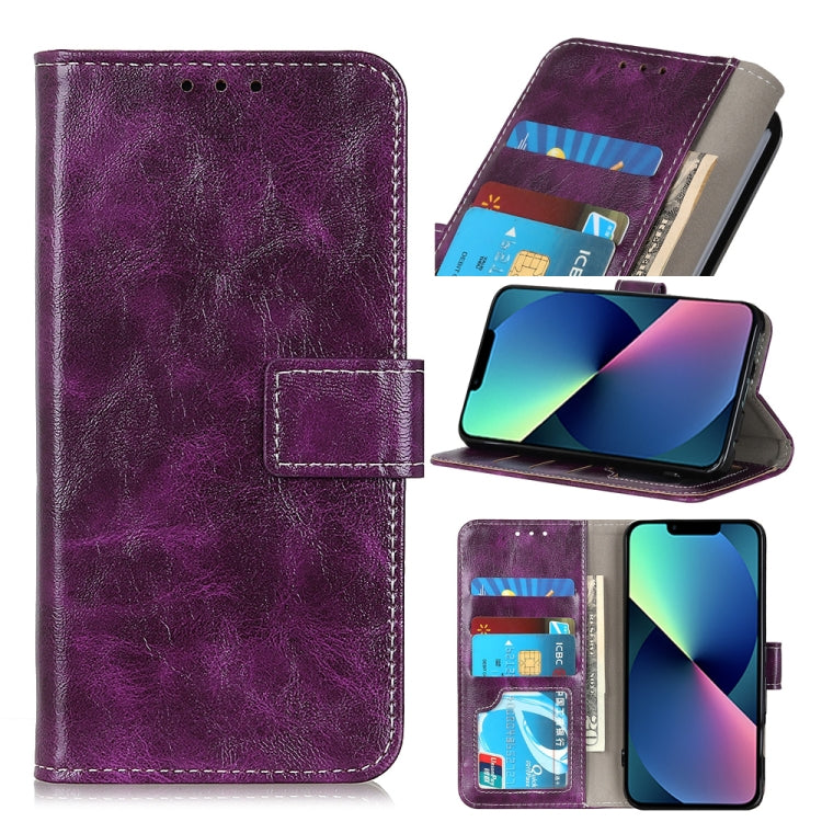 For iPhone 13 mini Retro Crazy Horse Texture Horizontal Flip Leather Case with Holder & Card Slots & Photo Frame & Wallet