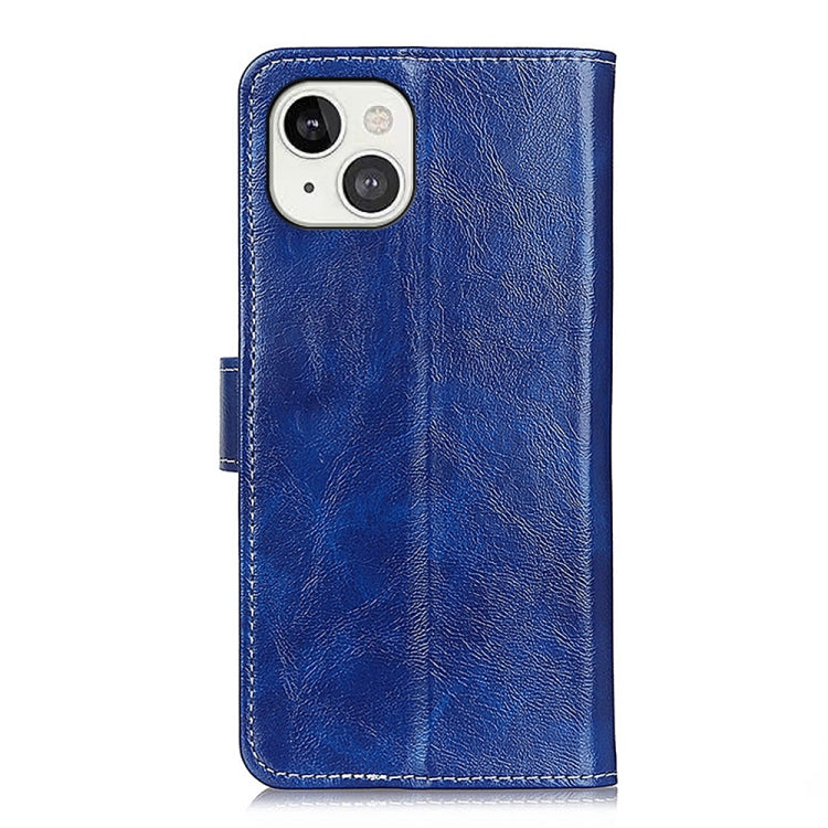 For iPhone 13 Retro Crazy Horse Texture Horizontal Flip Leather Case with Holder & Card Slots & Photo Frame & Wallet