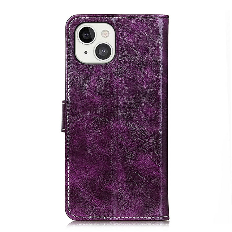 For iPhone 13 Retro Crazy Horse Texture Horizontal Flip Leather Case with Holder & Card Slots & Photo Frame & Wallet
