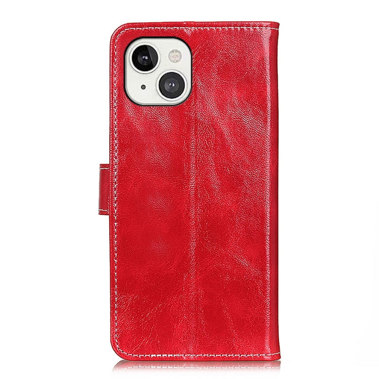 For iPhone 13 Retro Crazy Horse Texture Horizontal Flip Leather Case with Holder & Card Slots & Photo Frame & Wallet