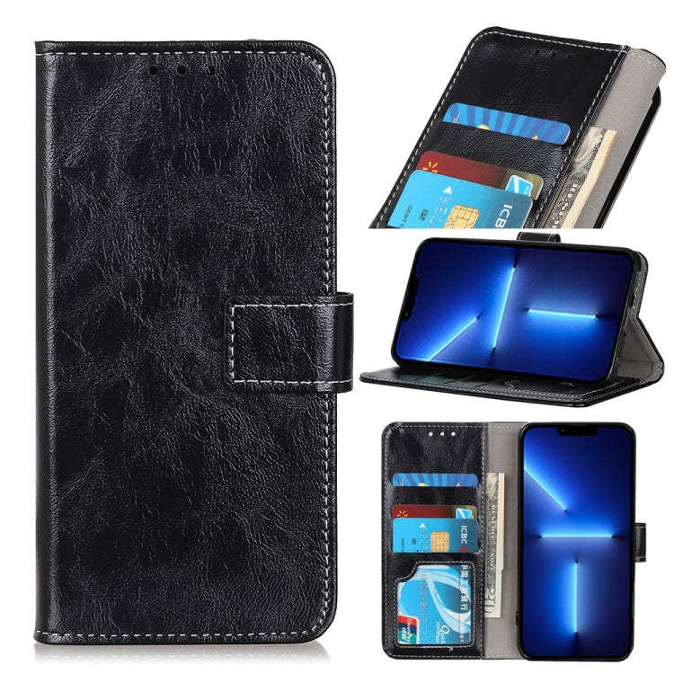 For iPhone 13 Pro Retro Crazy Horse Texture Horizontal Flip Leather Case with Holder & Card Slots & Photo Frame & Wallet