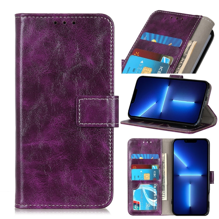 For iPhone 13 Pro Retro Crazy Horse Texture Horizontal Flip Leather Case with Holder & Card Slots & Photo Frame & Wallet