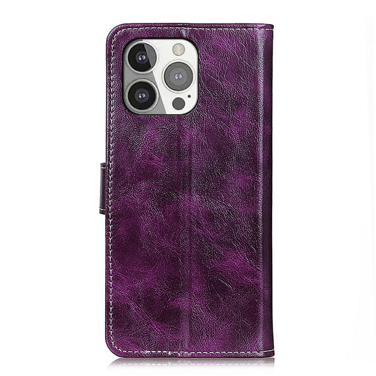 For iPhone 13 Pro Retro Crazy Horse Texture Horizontal Flip Leather Case with Holder & Card Slots & Photo Frame & Wallet