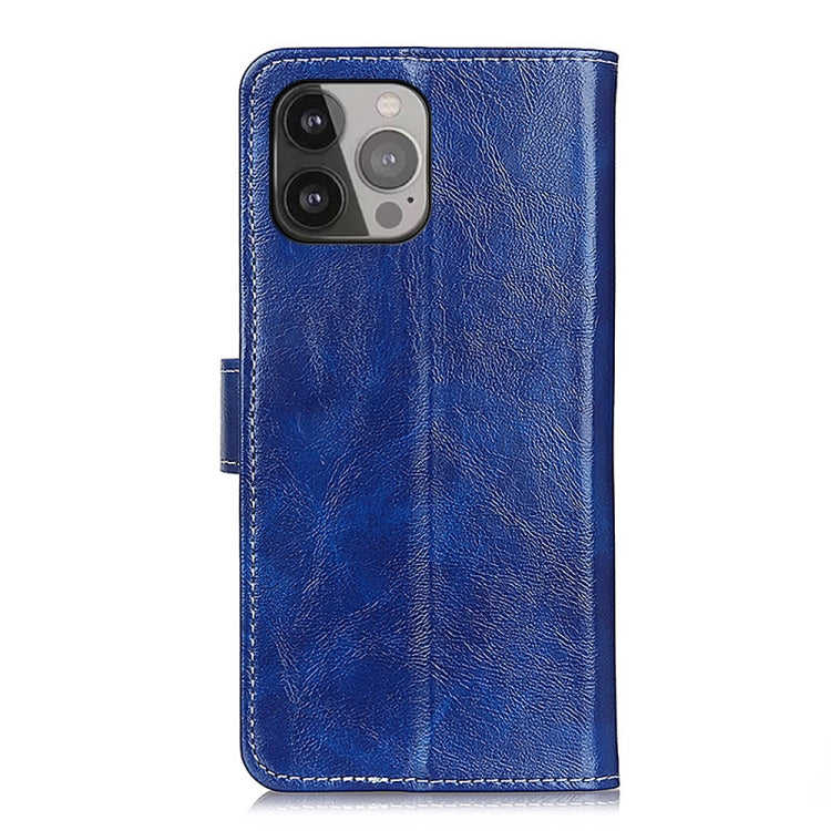 For iPhone 13 Pro Max Retro Crazy Horse Texture Horizontal Flip Leather Case with Holder & Card Slots & Photo Frame & Wallet