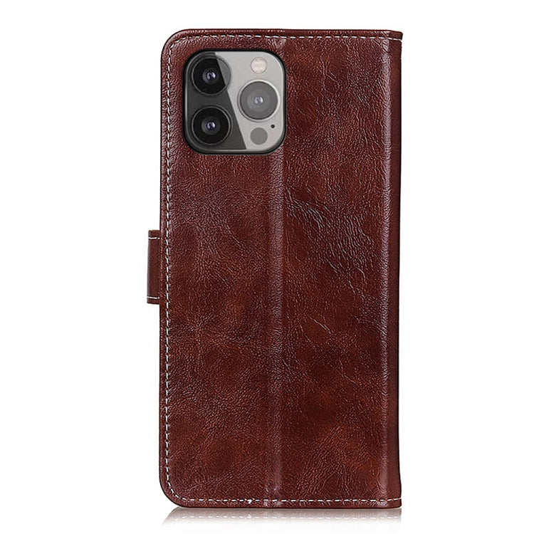 For iPhone 13 Pro Max Retro Crazy Horse Texture Horizontal Flip Leather Case with Holder & Card Slots & Photo Frame & Wallet