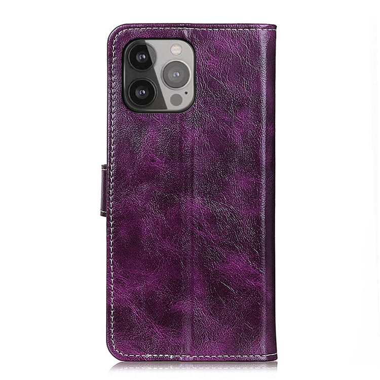 For iPhone 13 Pro Max Retro Crazy Horse Texture Horizontal Flip Leather Case with Holder & Card Slots & Photo Frame & Wallet