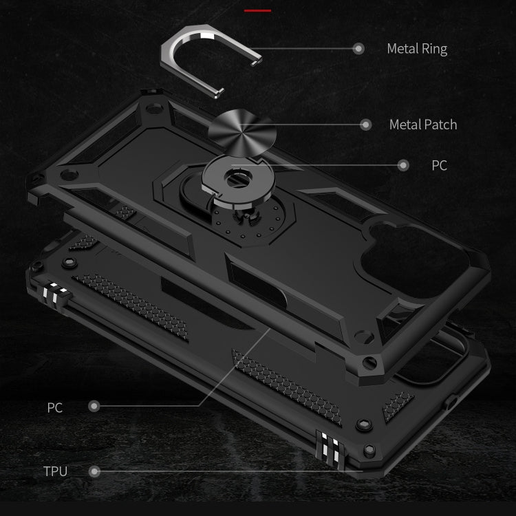 For Samsung Galaxy A22 4G Shockproof TPU + PC Protective Case with 360 Degree Rotating Holder