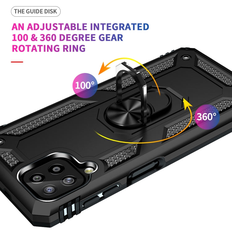 For Samsung Galaxy A22 4G Shockproof TPU + PC Protective Case with 360 Degree Rotating Holder