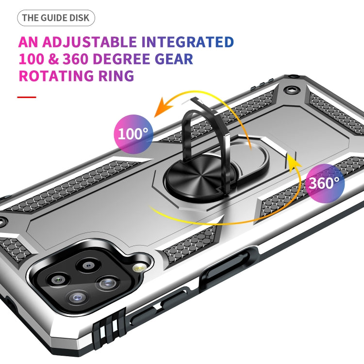 For Samsung Galaxy A22 4G Shockproof TPU + PC Protective Case with 360 Degree Rotating Holder