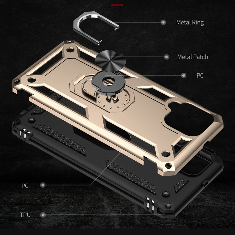 For Samsung Galaxy A22 4G Shockproof TPU + PC Protective Case with 360 Degree Rotating Holder