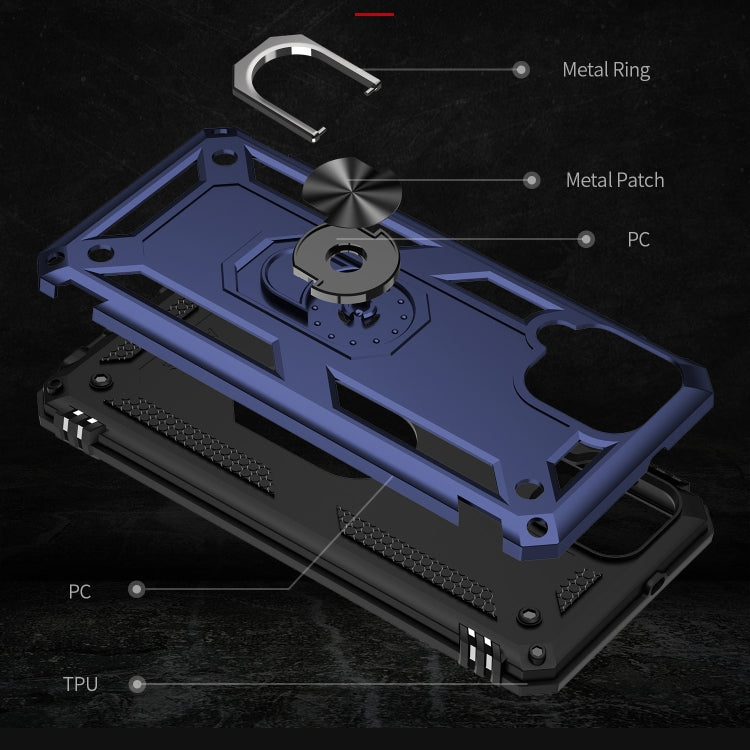 For Samsung Galaxy A22 4G Shockproof TPU + PC Protective Case with 360 Degree Rotating Holder