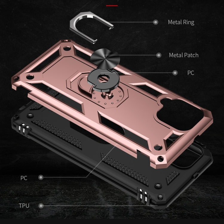 For Samsung Galaxy A22 4G Shockproof TPU + PC Protective Case with 360 Degree Rotating Holder