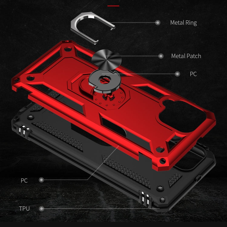 For Samsung Galaxy A22 4G Shockproof TPU + PC Protective Case with 360 Degree Rotating Holder