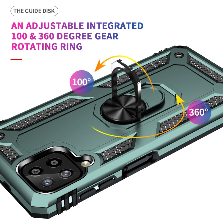 For Samsung Galaxy A22 4G Shockproof TPU + PC Protective Case with 360 Degree Rotating Holder