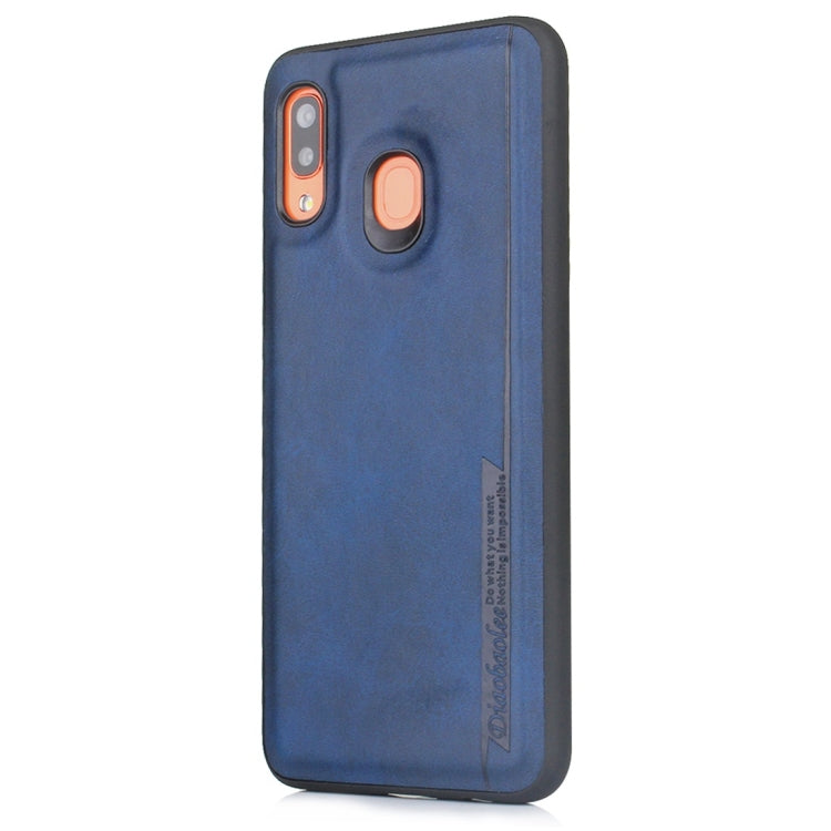 For Galaxy A20 / A30 Diaobaolee Shockproof PU + TPU Protective Case