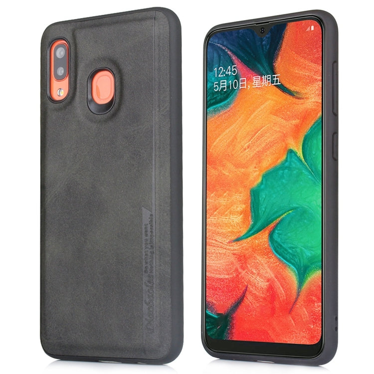 For Galaxy A20 / A30 Diaobaolee Shockproof PU + TPU Protective Case
