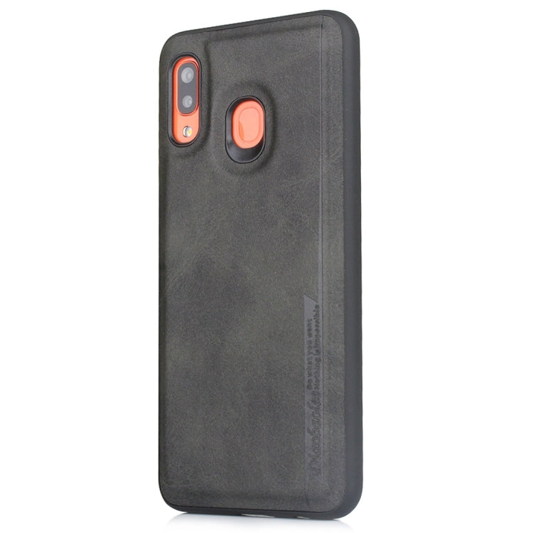 For Galaxy A20 / A30 Diaobaolee Shockproof PU + TPU Protective Case