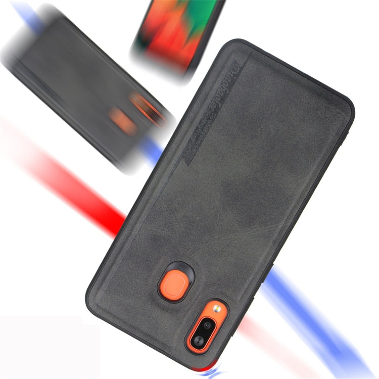 For Galaxy A20 / A30 Diaobaolee Shockproof PU + TPU Protective Case