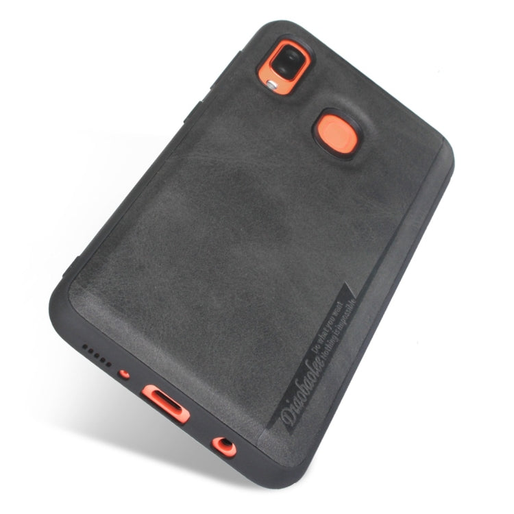 For Galaxy A20 / A30 Diaobaolee Shockproof PU + TPU Protective Case