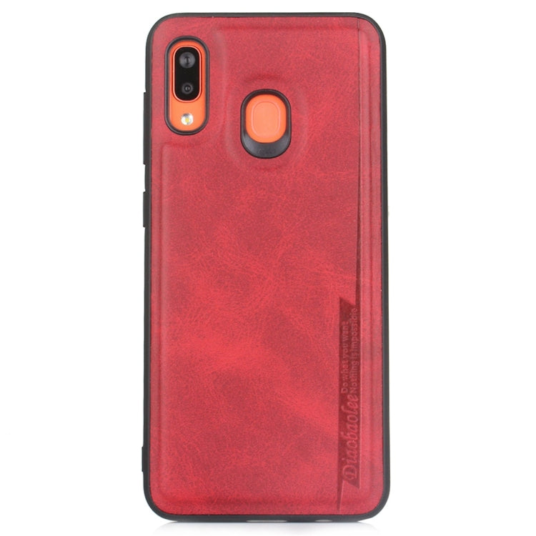 For Galaxy A20 / A30 Diaobaolee Shockproof PU + TPU Protective Case