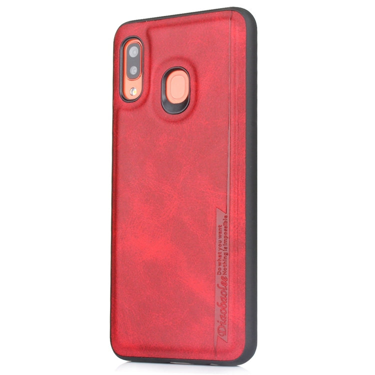 For Galaxy A20 / A30 Diaobaolee Shockproof PU + TPU Protective Case