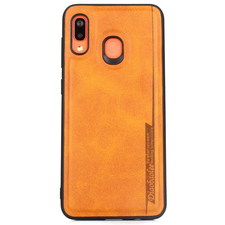 For Galaxy A20 / A30 Diaobaolee Shockproof PU + TPU Protective Case