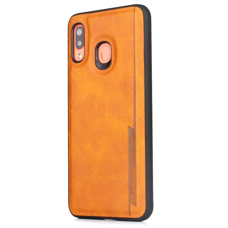 For Galaxy A20 / A30 Diaobaolee Shockproof PU + TPU Protective Case