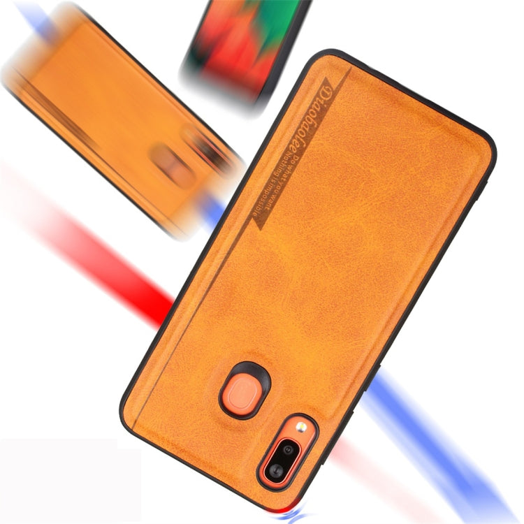 For Galaxy A20 / A30 Diaobaolee Shockproof PU + TPU Protective Case