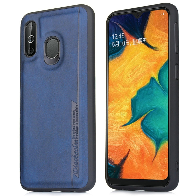 For Galaxy A40 Diaobaolee Shockproof PU + TPU Protective Case