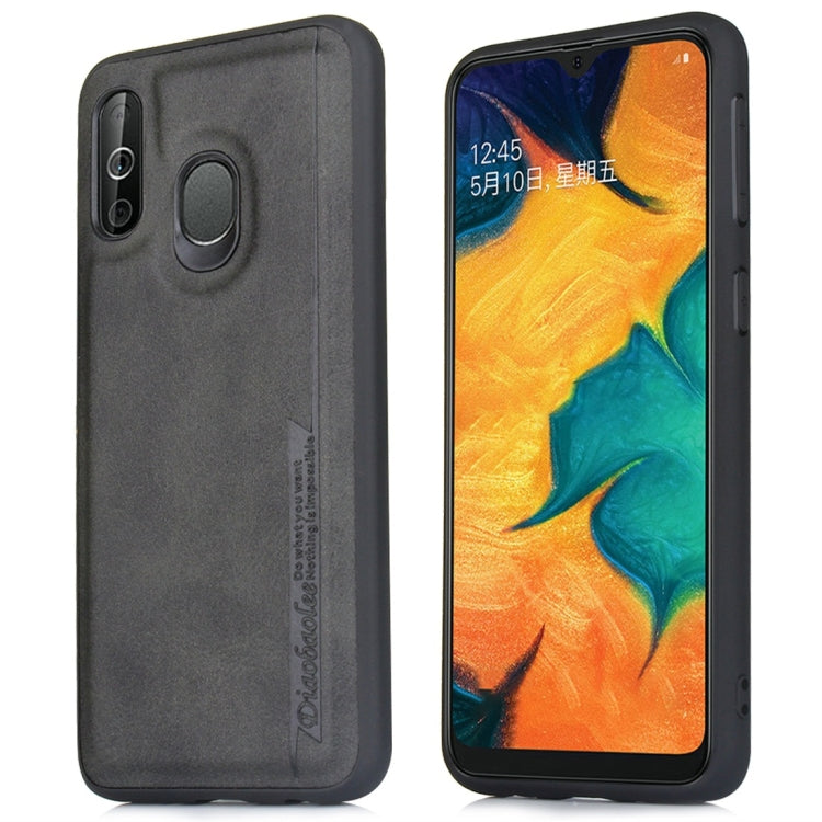 For Galaxy A40 Diaobaolee Shockproof PU + TPU Protective Case