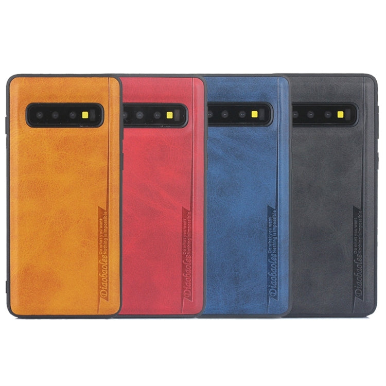 For Galaxy S10 Diaobaolee Shockproof PU + TPU Protective Case