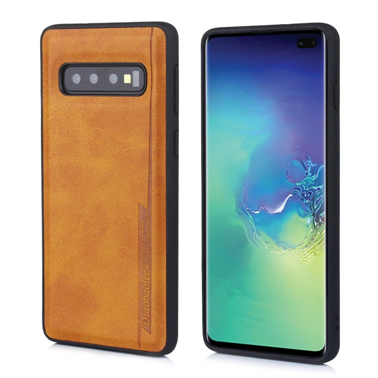 For Galaxy S10 Diaobaolee Shockproof PU + TPU Protective Case