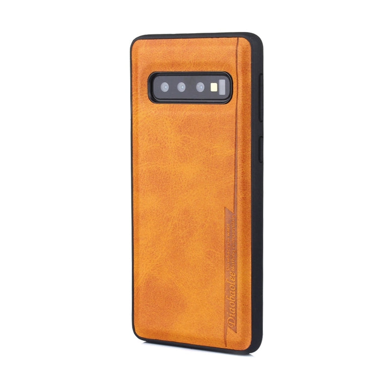 For Galaxy S10 Diaobaolee Shockproof PU + TPU Protective Case