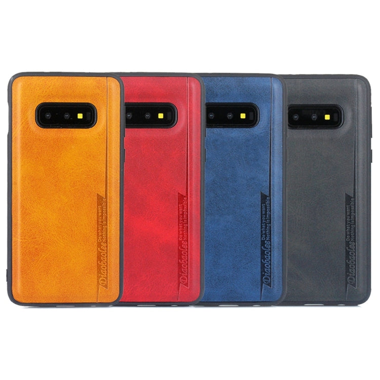 For Galaxy S10e Diaobaolee Shockproof PU + TPU Protective Case