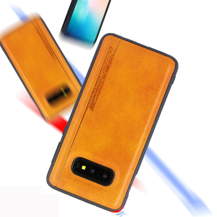 For Galaxy S10e Diaobaolee Shockproof PU + TPU Protective Case