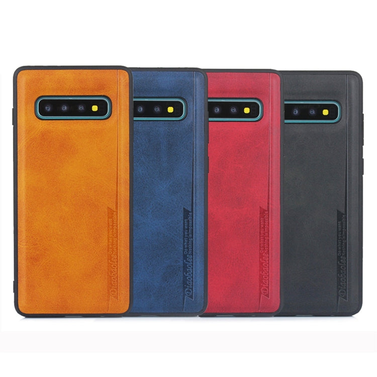 For Galaxy S10+ Diaobaolee Shockproof PU + TPU Protective Case