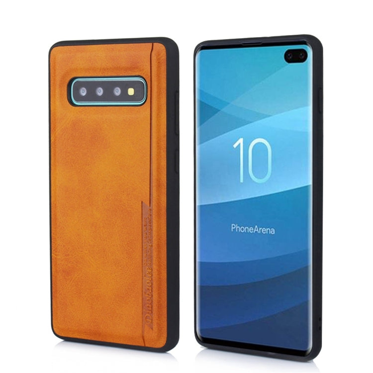 For Galaxy S10+ Diaobaolee Shockproof PU + TPU Protective Case