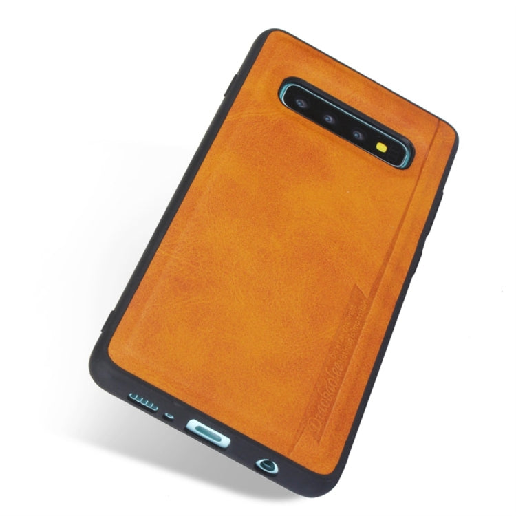 For Galaxy S10+ Diaobaolee Shockproof PU + TPU Protective Case