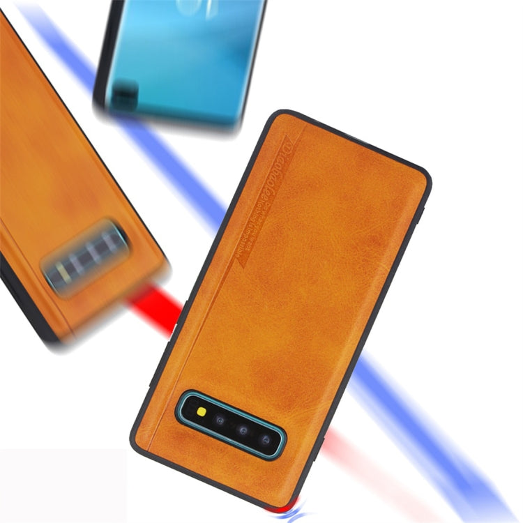 For Galaxy S10+ Diaobaolee Shockproof PU + TPU Protective Case