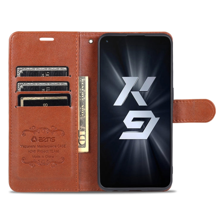 For OPPO K9 AZNS Sheepskin Texture Horizontal Flip Leather Case with Holder & Card Slots & Wallet
