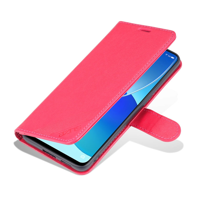 For OPPO Reno6 / Reno6 Pro 5G AZNS Sheepskin Texture Horizontal Flip Leather Case with Holder & Card Slots & Wallet