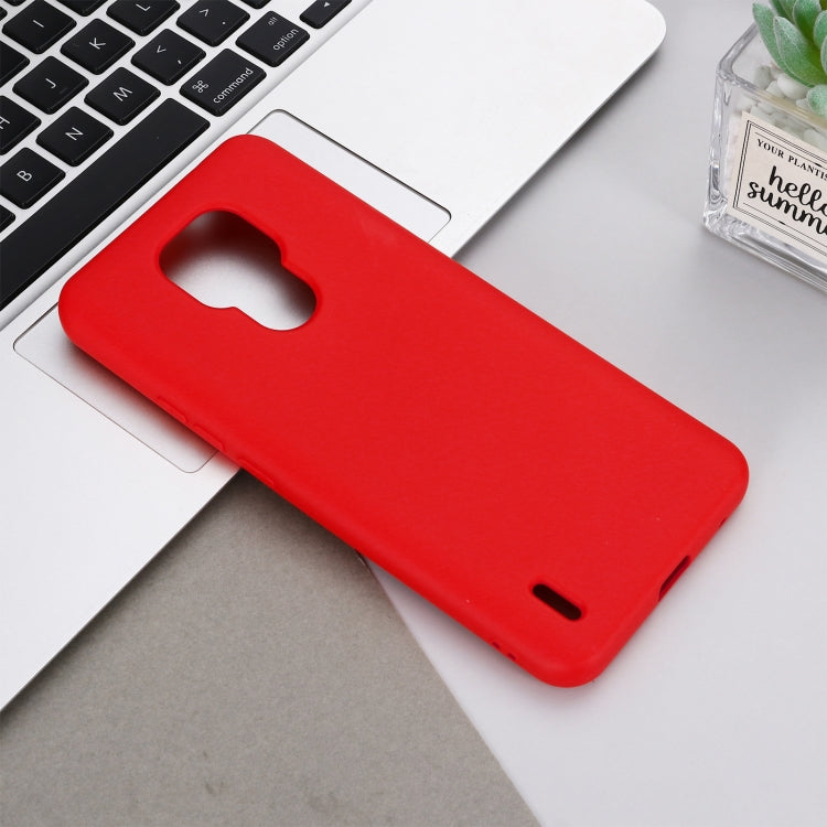 For Motorola Moto E7 2020 Pure Color Liquid Silicone Shockproof Full Coverage Case