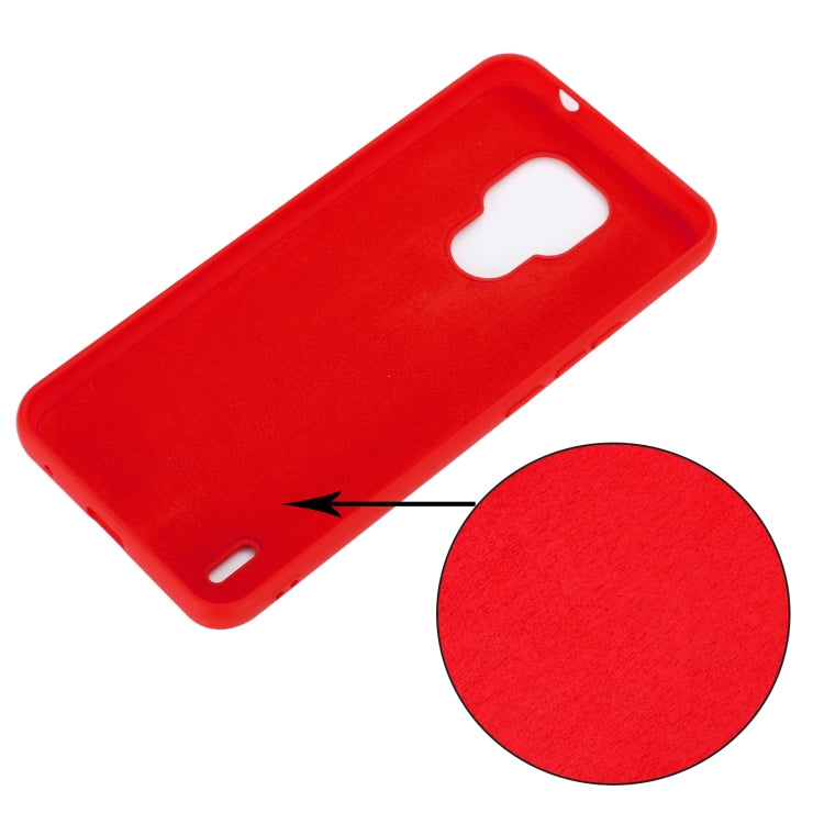 For Motorola Moto E7 2020 Pure Color Liquid Silicone Shockproof Full Coverage Case